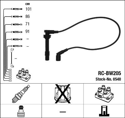 Ignition Cable Kit NGK 0548