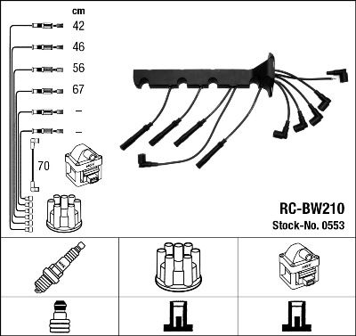 Ignition Cable Kit NGK 0553