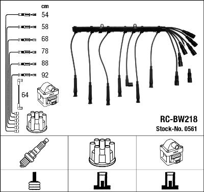 NGK 0561 Ignition Cable Kit