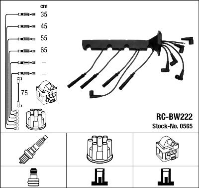Ignition Cable Kit NGK 0565