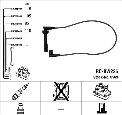 Ignition Cable Kit NGK 0569