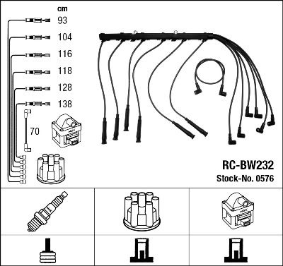 NGK 0576 Ignition Cable Kit