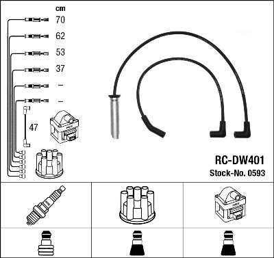 Ignition Cable Kit NGK 0593