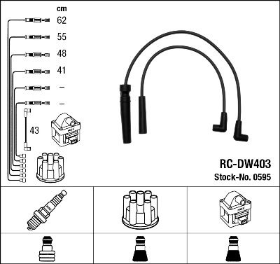 NGK 0595 Ignition Cable Kit