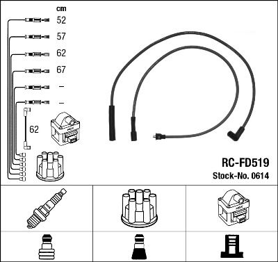 NGK 0614 Ignition Cable Kit