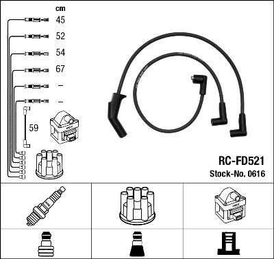 Ignition Cable Kit NGK 0616