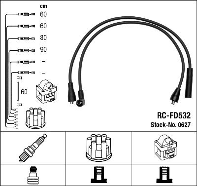 Ignition Cable Kit NGK 0627