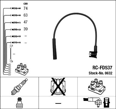 Ignition Cable Kit NGK 0632