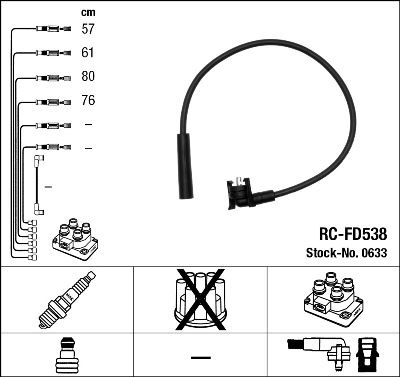 Ignition Cable Kit NGK 0633