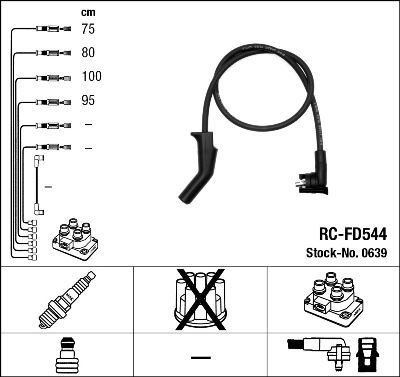 Ignition Cable Kit NGK 0639