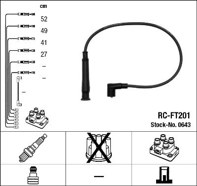 Ignition Cable Kit NGK 0643