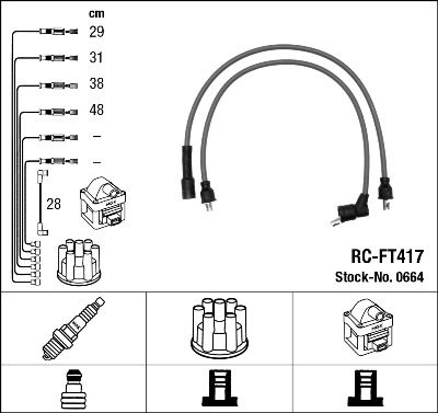 NGK 0664 Ignition Cable Kit
