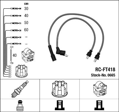NGK 0665 Ignition Cable Kit