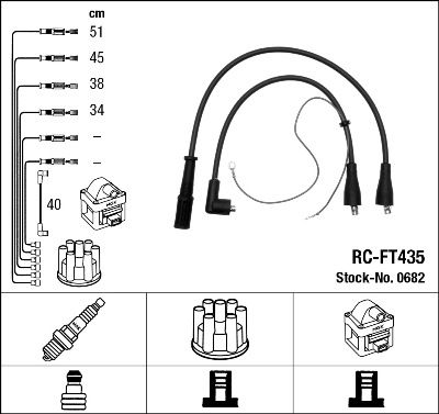 Ignition Cable Kit NGK 0682