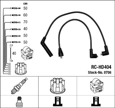 Ignition Cable Kit NGK 0706