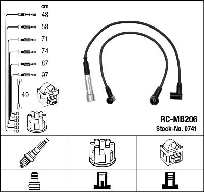 NGK 0741 Ignition Cable Kit