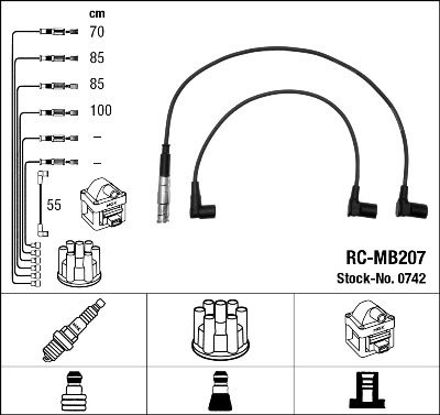 NGK 0742 Ignition Cable Kit