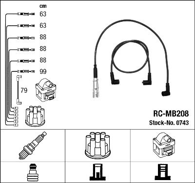 NGK 0743 Ignition Cable Kit