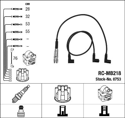 NGK 0753 Ignition Cable Kit