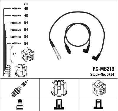 Ignition Cable Kit NGK 0754