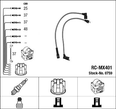 NGK 0759 Ignition Cable Kit