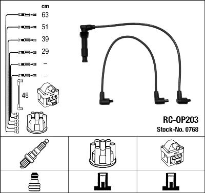 NGK 0768 Ignition Cable Kit