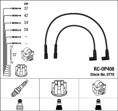 NGK 0778 Ignition Cable Kit