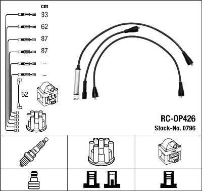 Ignition Cable Kit NGK 0796