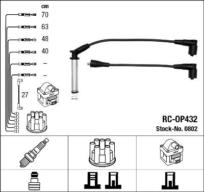 NGK 0802 Ignition Cable Kit