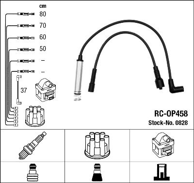 Ignition Cable Kit NGK 0828