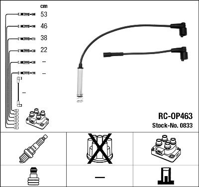 NGK 0833 Ignition Cable Kit