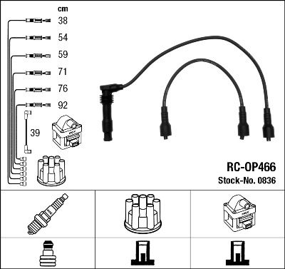 Ignition Cable Kit NGK 0836