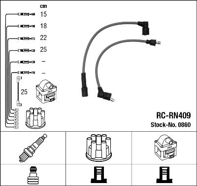 Ignition Cable Kit NGK 0860