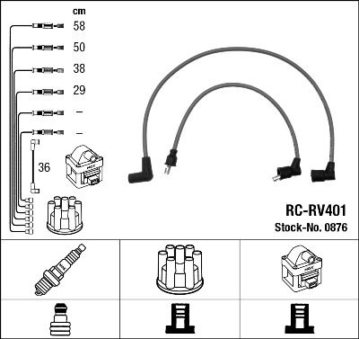 NGK 0876 Ignition Cable Kit