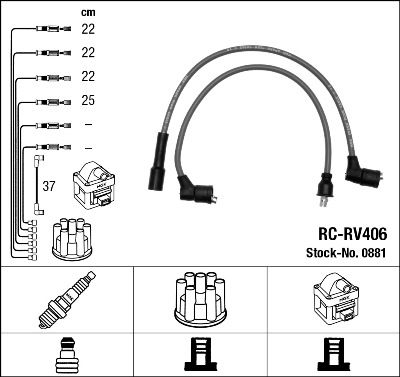Ignition Cable Kit NGK 0881
