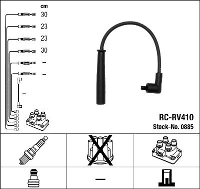 Ignition Cable Kit NGK 0885