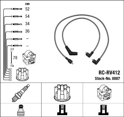 Ignition Cable Kit NGK 0887