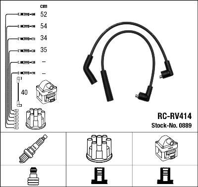 Ignition Cable Kit NGK 0889