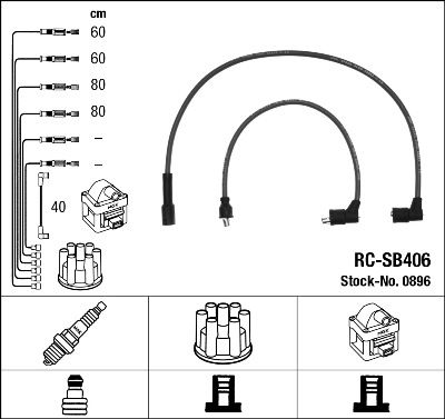 Ignition Cable Kit NGK 0896
