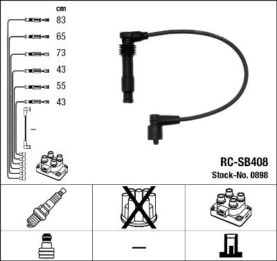 Ignition Cable Kit NGK 0898