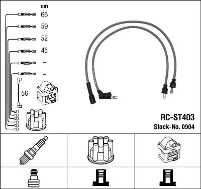 Ignition Cable Kit NGK 0904