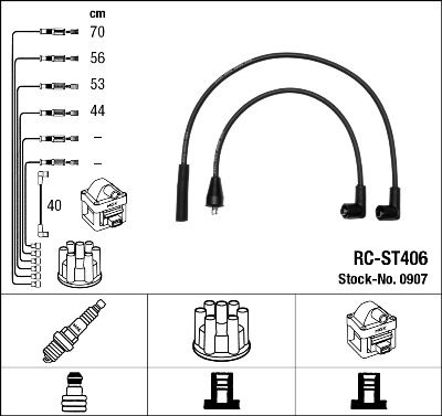 Ignition Cable Kit NGK 0907