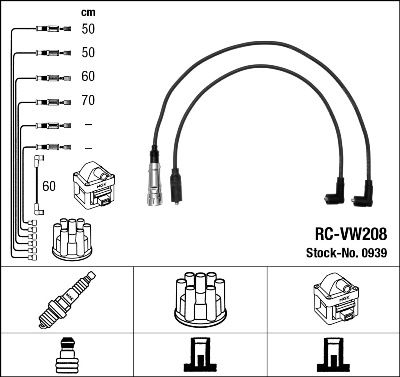 NGK 0939 Ignition Cable Kit