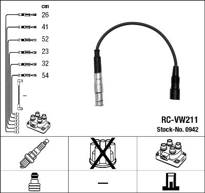 Ignition Cable Kit NGK 0942