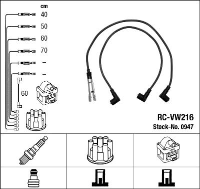 NGK 0947 Ignition Cable Kit