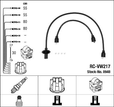 Ignition Cable Kit NGK 0948