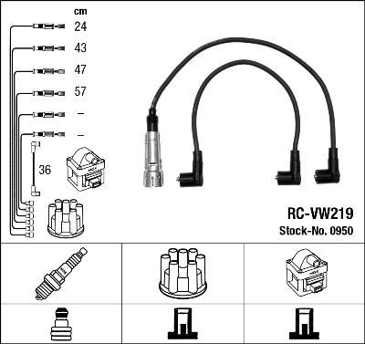 NGK 0950 Ignition Cable Kit