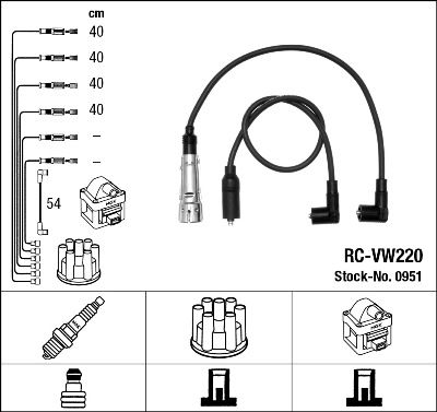 Ignition Cable Kit NGK 0951