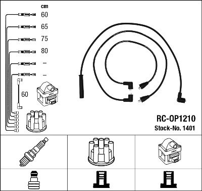 NGK 1401 Ignition Cable Kit