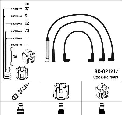 Ignition Cable Kit NGK 1689